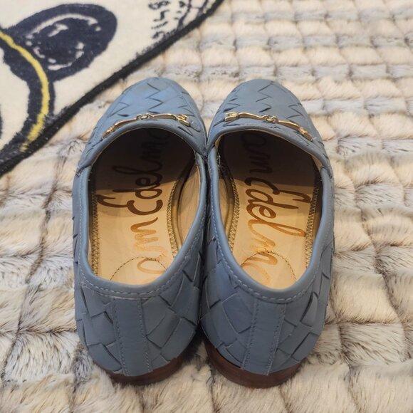 Sam Edelman Loraine Loafers Loraine Woven Bit Leather Blue Loafer size 8.5 - Picture 5 of 6